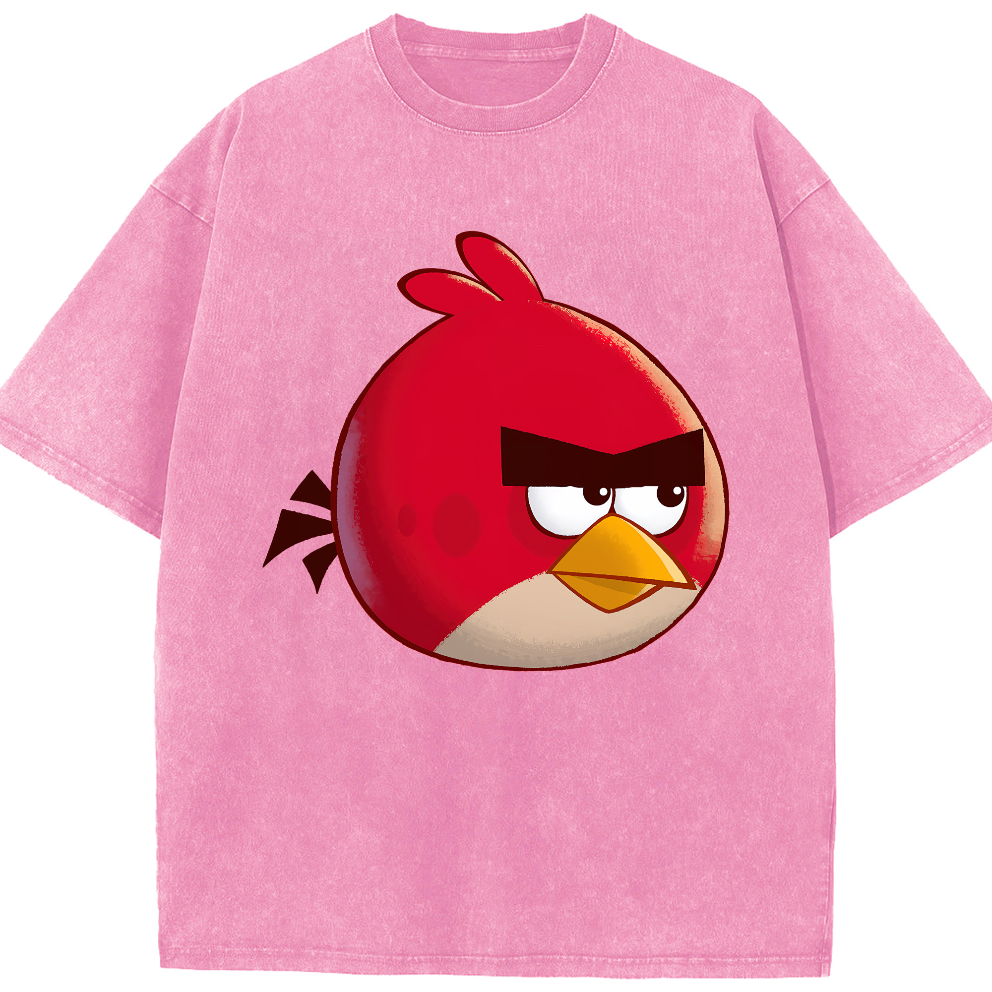 （画像用） Angry Birds アングリーバード 綿100% ヴィンテージ風 半袖Tシャツ（フロントプリント）